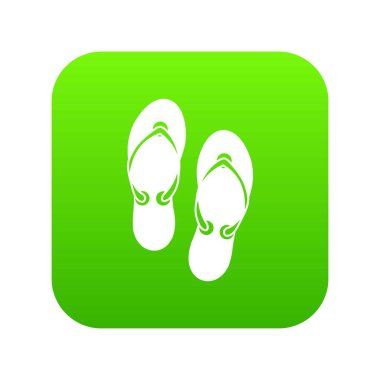 Flip flop sandalet simgesi dijital yeşil