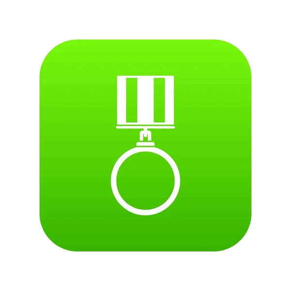 Medaglia per i servizi icona digitale verde — Vettoriale Stock