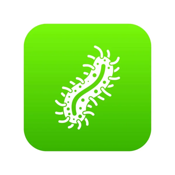 Celda de virus peligroso icono digital verde — Archivo Imágenes Vectoriales