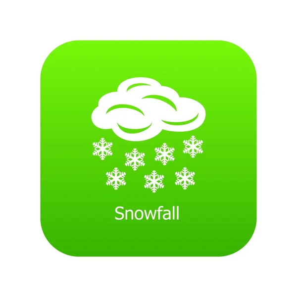 Зеленый вектор снегопада — стоковый вектор
