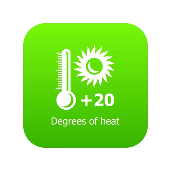 Διάνυσμα πράσινο εικονίδιο θερμότητας — Διανυσματικό Αρχείο