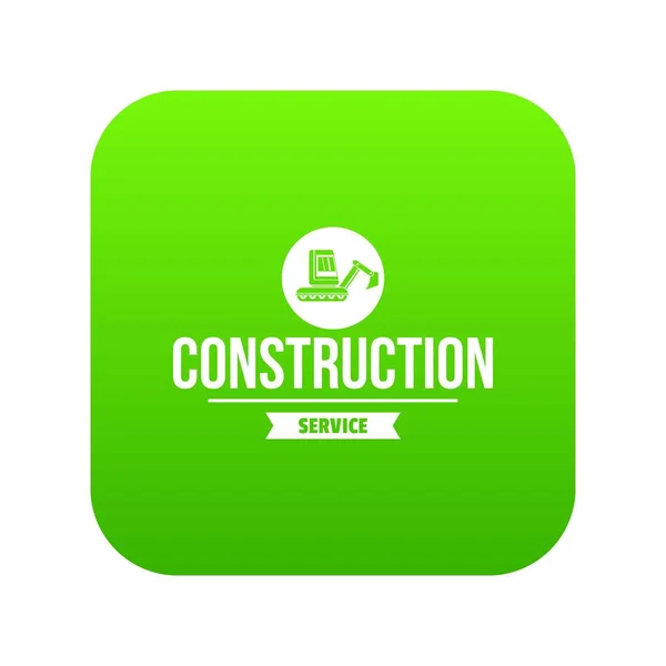 Construcción icono creativo vector verde — Vector de stock