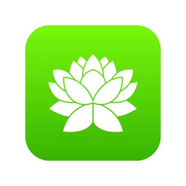 Lotus çiçek simgesi dijital yeşil