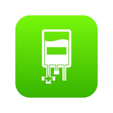 Kan bağışı çanta simgesi dijital yeşil