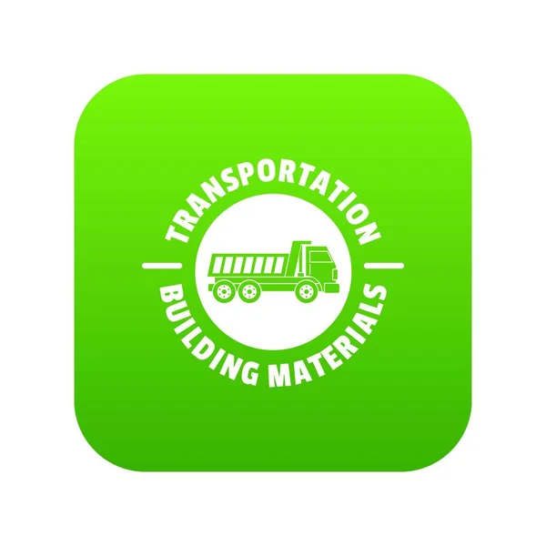 Icono de servicio de transporte vector verde — Vector de stock