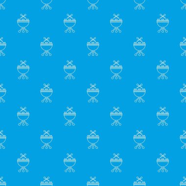 Davul desen vektör kesintisiz mavi