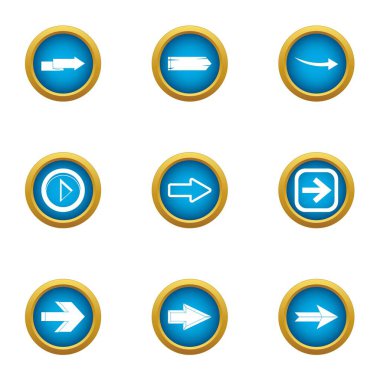 Shunter Icons set, düz stil