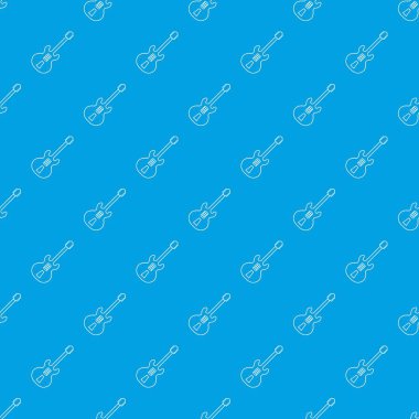 Elektro gitar desen vektör kesintisiz mavi