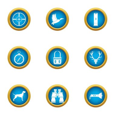 Icons set takip, düz stil