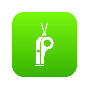 Düdük simgesi dijital yeşil