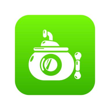 Denizaltı okyanus yeşil simge vektör