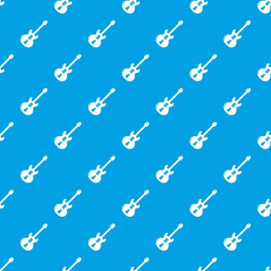 Elektro gitar desen vektör kesintisiz mavi