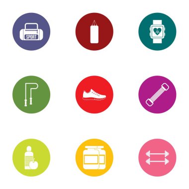 Rollick Icons set, düz stil