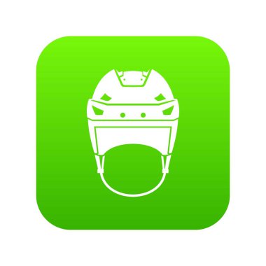 Hokey kask simgesi dijital yeşil