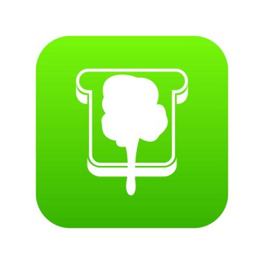 Ekmek simgesi dijital yeşil