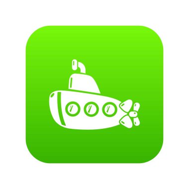 Denizaltı eski yeşil simge vektör