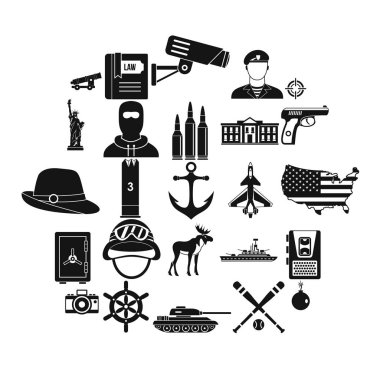 Kurşun Icons set, basit tarzı