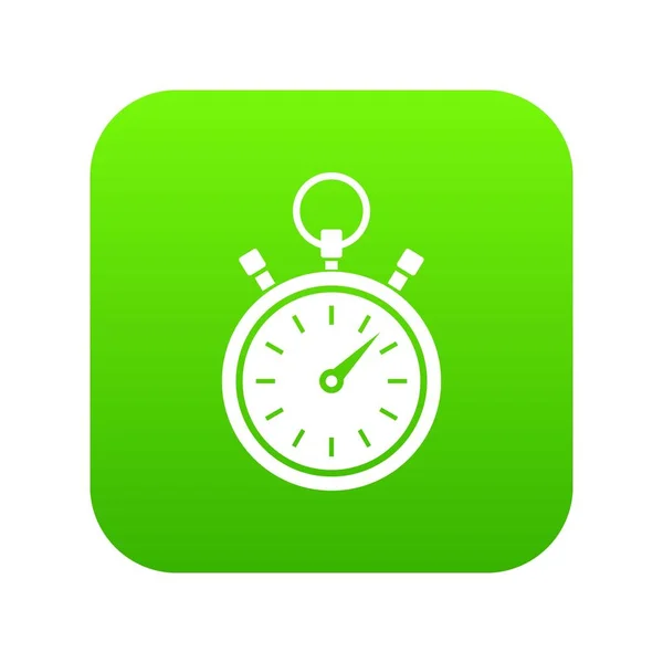 Stopwatch pictogram digitale groen — Stockvector