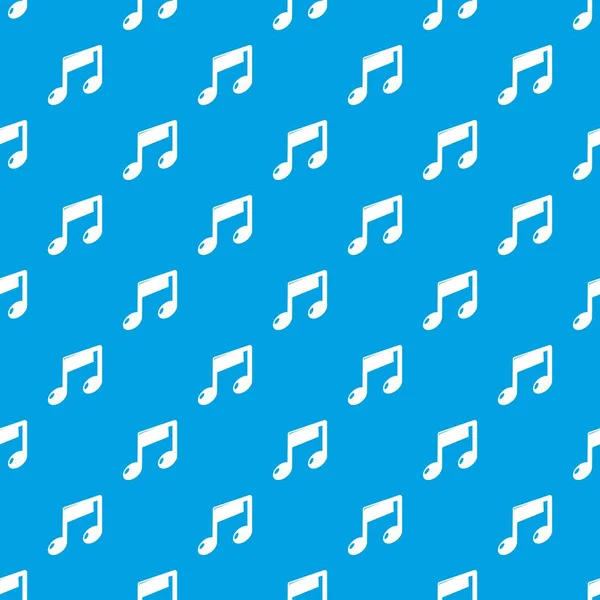 Muziek Opmerking patroon vector naadloze blauw — Stockvector