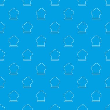 Chef şapka desen vektör kesintisiz mavi