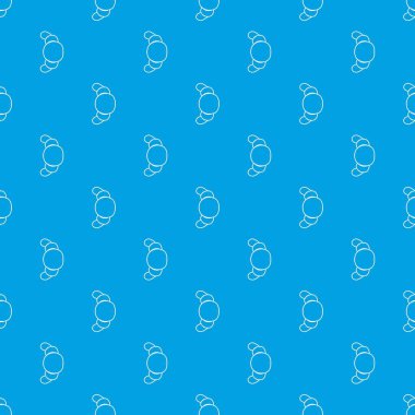 Kruvasan desen vektör kesintisiz mavi