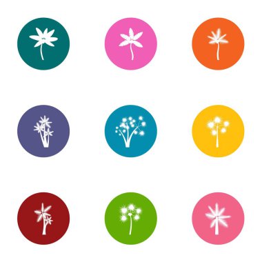 Variety Icons set, düz stil