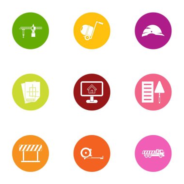 Yeniden yapılanma simgeler ayarla, stil düz