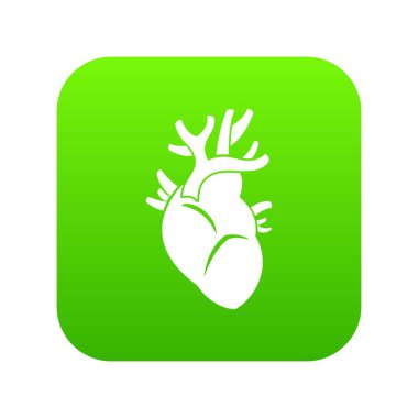 Kalp simgesi dijital yeşil