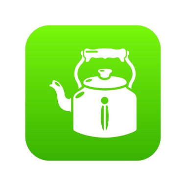 Su ısıtıcısı eski yeşil simge vektör