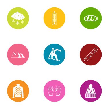 Yayla Icons set, düz stil