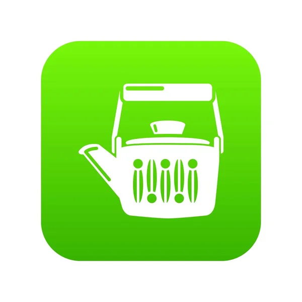 Teatime Symbol grüner Vektor — Stockvektor