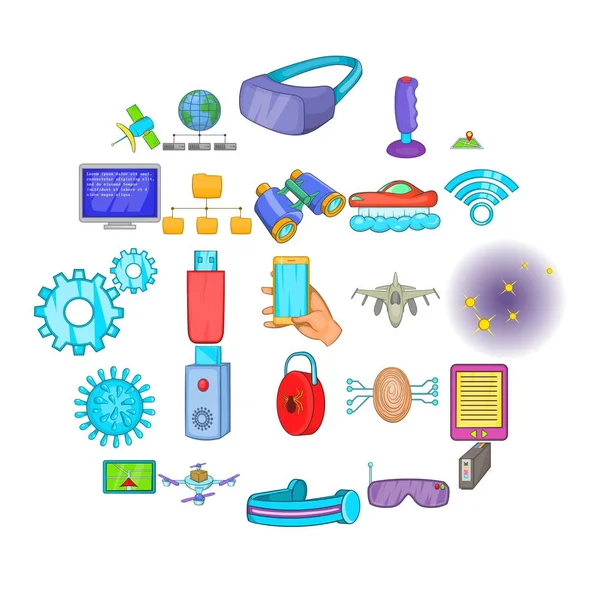 Mechanismus Symbole Gesetzt Cartoon Set Von Mechanismus Vektorsymbolen Für Web — Stockvektor