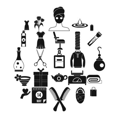 Rekreasyon Icons set, basit tarzı