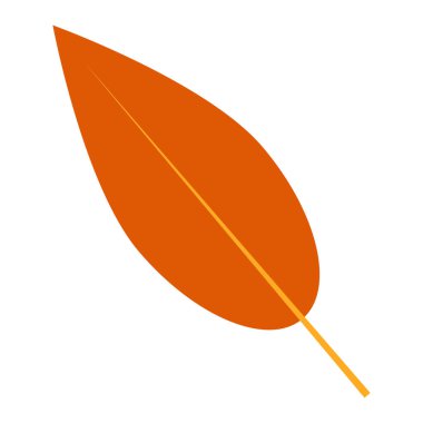 Kahverengi yaprak simgesi, düz stil