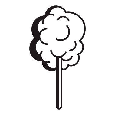 Tatlı pamuk simgesi, basit tarzı