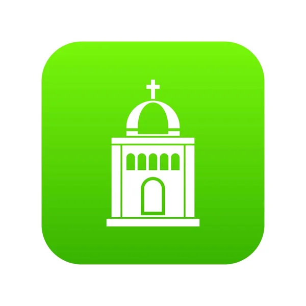Zielony cyfrowy ikona Kościoła — Wektor stockowy
