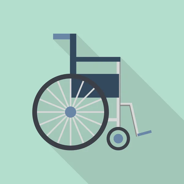 Wheelchair icon, flat style — Stock Vector