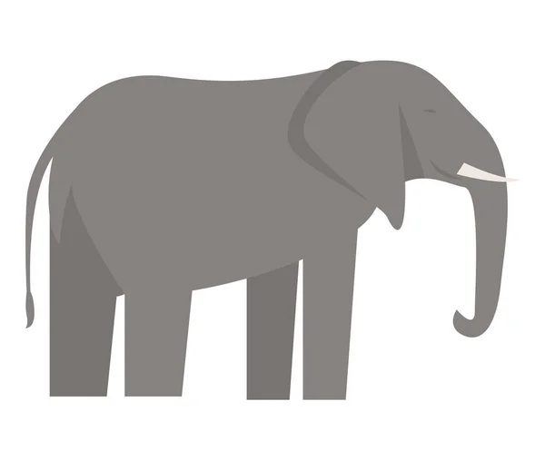 Elephant icon, flat style — Stock Vector