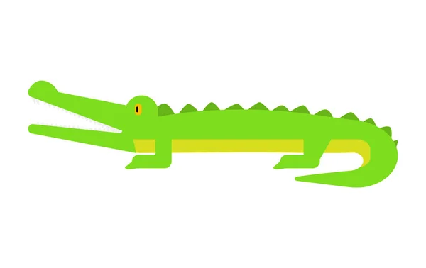 Krokodil pictogram, vlakke stijl — Stockvector