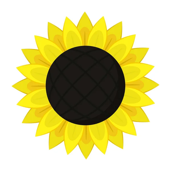 Піктограма соняшнику, плоский стиль — стоковий вектор