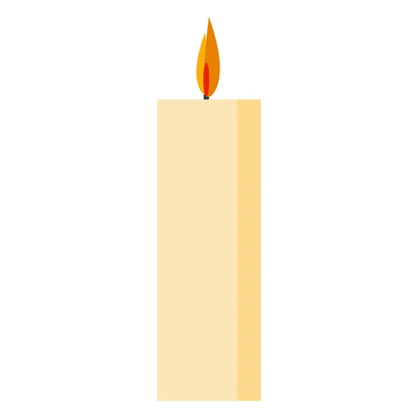 Icona di fuoco di candela, stile piatto — Vettoriale Stock