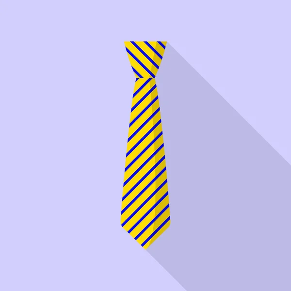 黄色领带图标, 扁平样式 — 图库矢量图片