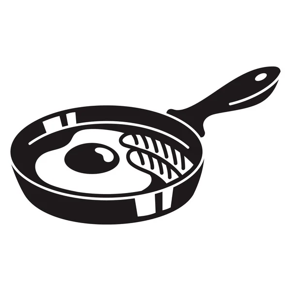 Icône de plaque de cuisson aux œufs, style simple — Image vectorielle