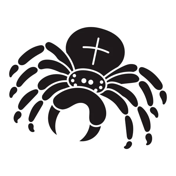 Ícone de aranha cruzada, estilo simples — Vetor de Stock
