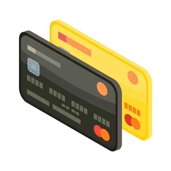 Icona della carta di credito, stile isometrico — Vettoriale Stock