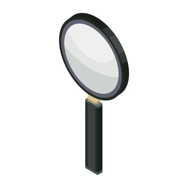 Magnify glass icon, isometric style — Stock Vector