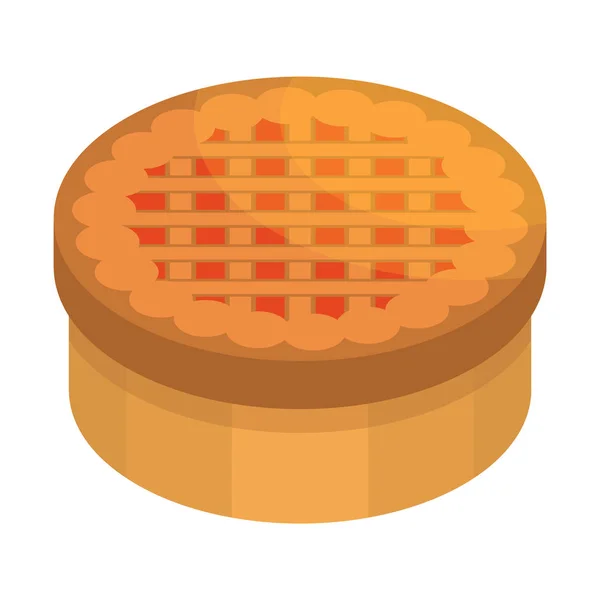 Thanksgiving cake icon, isometric style — Stock Vector