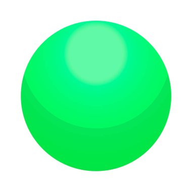 Yeşil şeker topu simgesini, izometrik stili