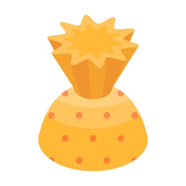 Sarı truffle simgesi, izometrik stili