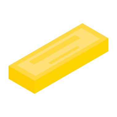 Sarı çikolata simgesi, izometrik stili